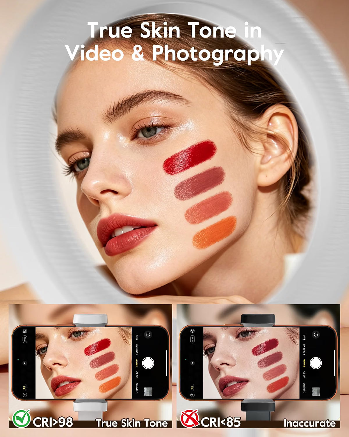 HALLUV Makeup Light  for Video Recording, Live Stream, TikTok, YouTube