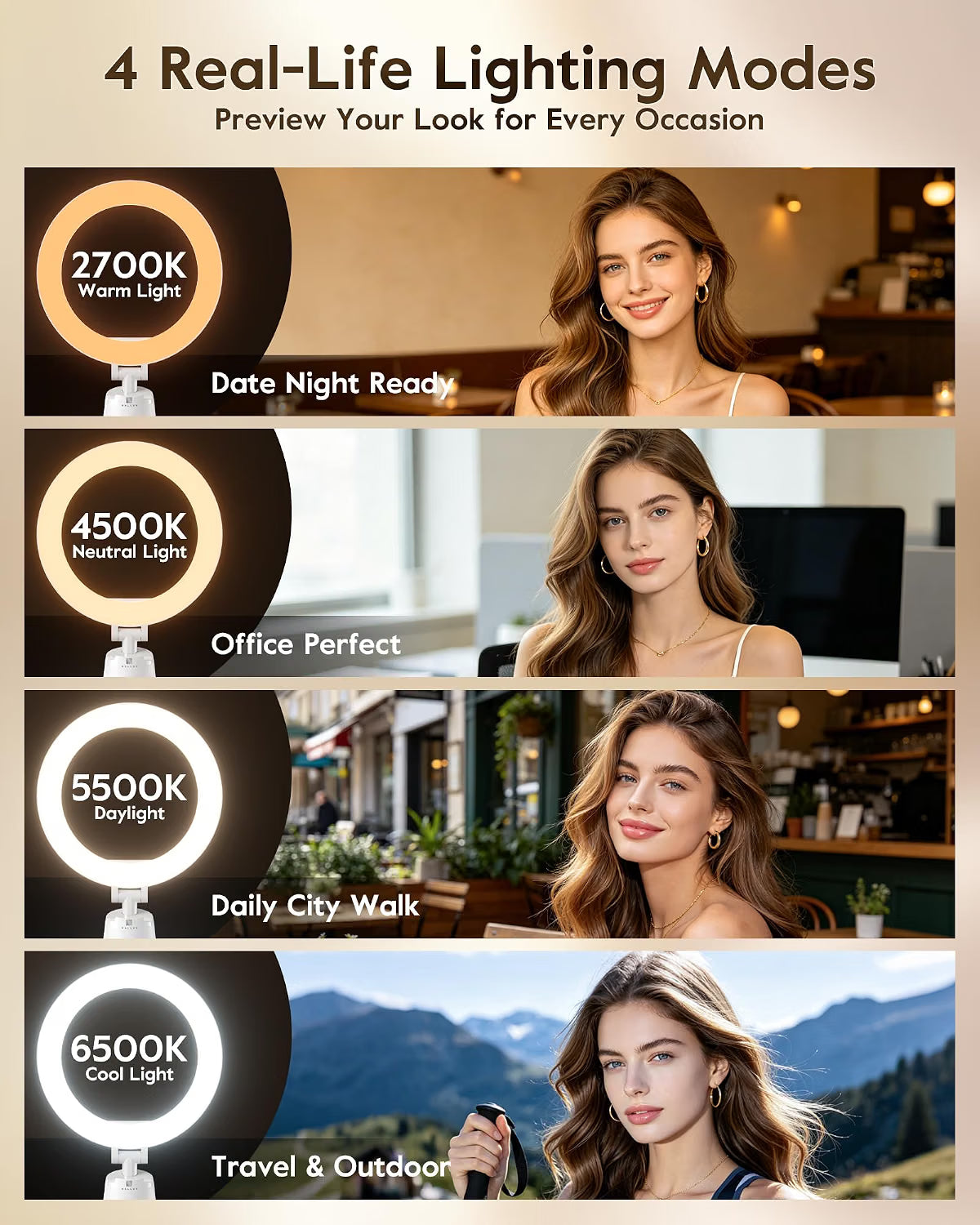 HALLUV Makeup Light  for Video Recording, Live Stream, TikTok, YouTube