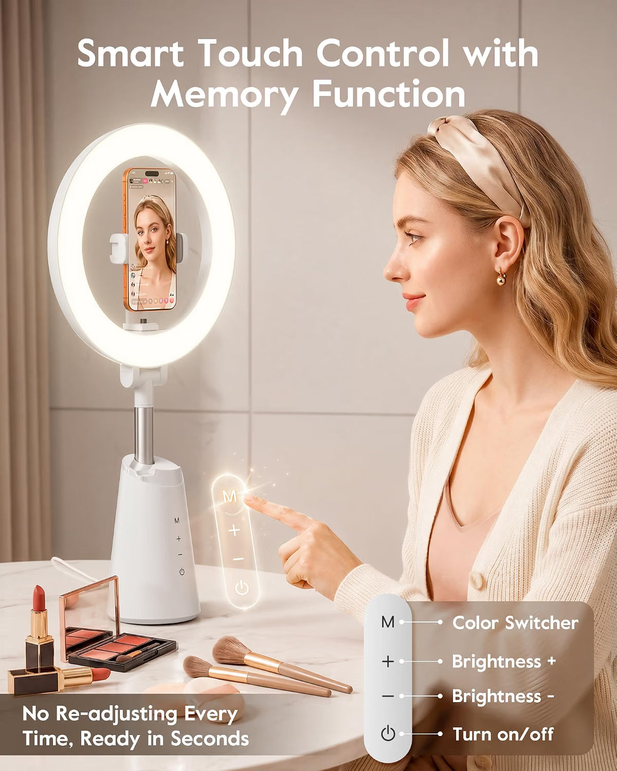HALLUV Makeup Light  for Video Recording, Live Stream, TikTok, YouTube