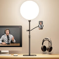 HALLUV 10" Full-Panel Desk Ring Light with Stand & Flexible Phone Holder