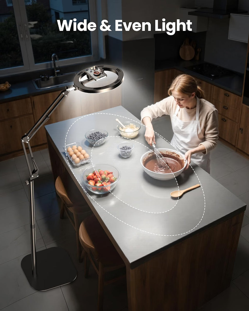 Eversop 621 Ring Light with Stand Tripod